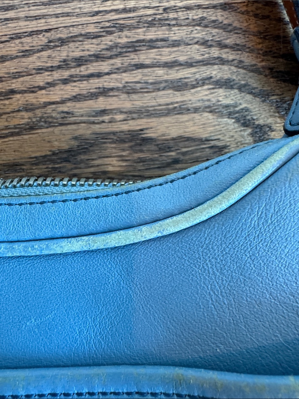 RARE Vintage Coach Pool Blue Leather Hampton Demi Hobo Bag 7593 Y2K w/Hangtag - Picture 11 of 11